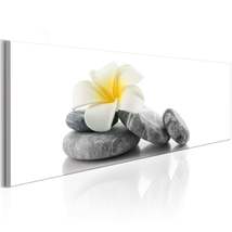 Tiptophomedecor Stretched Canvas Zen Art - White Lotus - Stretched &amp; Framed Read - £71.93 GBP+