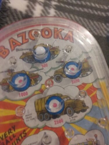 MARX TOYS ~VINTAGE bazooka BAZOOKA PINBALL GAME -Military White Black Balls - $23.36