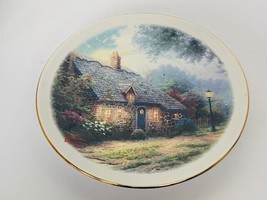Thomas Kinkade Collectors Plate Moonlight Cottage Teleflora Painter Figurine vtg - £15.73 GBP