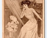 Nouveauté Romance Mon Thoughts Sont avec Vous 1909 DB Carte Postale K14 - $7.13