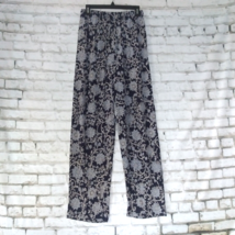 Bentley Arbuckle Womens Pants 10 Blue Floral Drawstring Elastic Waist  - £19.97 GBP