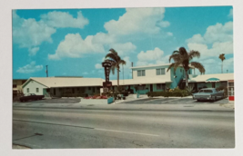 Ebb-Tide Motel Palm Trees Old Car Treasure Island Florida FL UNP Postcard c1960s - $9.99