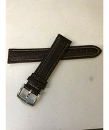 NEW Bulova Brown Leather Silver Buckle 98C71 Watch Band Replacement Strap - £55.78 GBP