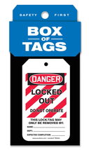 Lockout Tags, Box of 200 Tags, Locked Out - Do Not Operate, US Made OS - £44.31 GBP