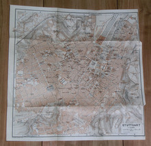1929 Original Vintage Map Of Stuttgart / BADEN-WÜRTTEMBERG / Germany - £16.90 GBP
