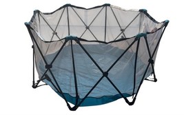 Regalo 8 Panel Portable Play Yard Safety Baby Playpen Aqua Blue Folding - $559.20 MXN