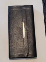 KJV Checkbook Bible Compact Bonded Leather Black Wallet Style Red Letter VG - £15.78 GBP