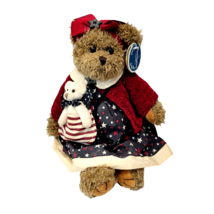 Bearington Collection Betsy &amp; Ross Bear 13&quot; w/ Tag #1078 Patriotic Stars Stripes - £13.58 GBP