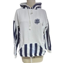 Vtg 80s 90s Either Or Team Baja Authentic Hoodie Sz M/L White  Navy Swea... - $27.72