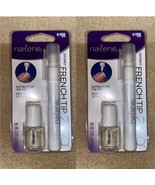 2 PACK Nailene Skinny French Tip Pen with UV Top Coat,French Tip 2 Go,Wh... - £7.16 GBP