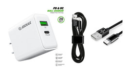 20W Wall Charger Pd + 3FT Type A To C Usb For At&amp;T Vista 2 U572AA - $13.32