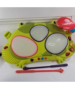 B. Toys Ribbit-Tat-Tat Frog Drum Set Musical Toy Battat w/ drum sticks k... - $73.68 CAD