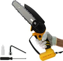 Mini Chainsaw for 20V Battery,4 Inch Cordless handheld portable small chain - $17.99