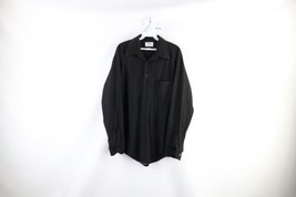 Vtg 70s Streetwear Mens 16.5 35 Striped Knit Disco Dance Collared Button Shirt - £47.44 GBP