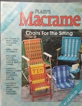 Macrame Chairs for Sitting Lawn Furniture Leaflet Book Miller 8223 Plaid - £9.94 GBP