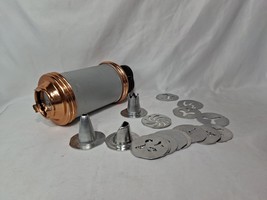 Vintage Mirro Large Cookie Press Pastry Cooky Aluminum 13 Discs 3 Decora... - $21.34