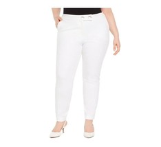 Alfani Womens Plus 18W White Extended Tab Comfort Skinny Leg Pants NWD BS17 - £11.47 GBP