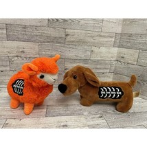 Dan Dee Collectors Choice Dog Llama Plush Toy Lot Skeleton Dachshund Halloween - $12.86