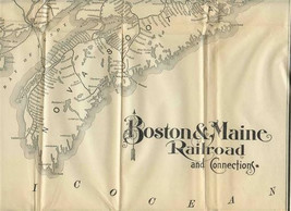 Boston &amp; Maine Railroad Rand Avery Map 1880&#39;s Desert Islands St Andrews  - $136.62