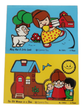 Vintage 1980s Connor Toy Nursery Rhymes Wooden Tray Board Puzzle  - £15.72 GBP