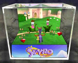 Spyro the Dragon - 3D Cube Handmade Diorama - Video Games - Shadowbox - £55.30 GBP