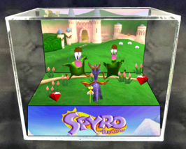 Spyro the Dragon - 3D Cube Handmade Diorama - Video Games - Shadowbox - £54.19 GBP