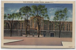 Main Entrance~Auburn Prison~Auburn,New York~Linen Postcard - £7.77 GBP