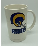 1980 LA Rams Mug Schedule Helmut Vintage Dr Pepper Carl&#39;s Jr - £8.56 GBP