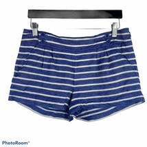 Vineyard Vines Size 2 Shorts Linen Blend Nautical Striped Pleated Front Women’s - £11.26 GBP