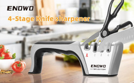 New Premium Knife Sharpener Enowo Blade Sharpening Tool,4 Stage Kitchen Knives - £15.25 GBP
