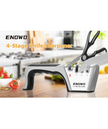 New Premium Knife Sharpener Enowo Blade Sharpening Tool,4 Stage Kitchen ... - $19.30