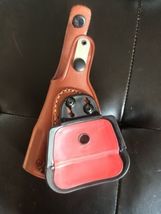 Fits Kahr SW45 P45 Masc Leather Paddle Holster With Thumb Break#1112# R/H, Brown image 6