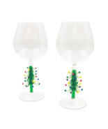 3D Christmas Tree Wine Glasses - $90.16 CAD