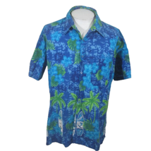 Cabali Men Hawaiian camp shirt pit to pit 24.5 L  aloha luau tropical floral Vtg - £14.12 GBP