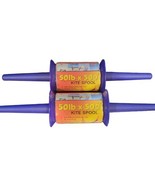 Set of 2 Kite Spools 50lb x 500&#39; Polyester Kite Line #3425 In The Breeze - £16.41 GBP