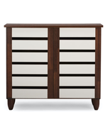 Gisela 2-Tone Shoe Cabinet With 2 Doors Furniture - $89.00