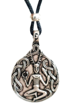 Herne the Hunter Pendant Cernunnos God Of The Woods Cord Necklace Pagan Wiccan - £10.84 GBP