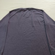 Champion Crewneck Men's Solid Plain Casual Blue T-Shirt Long Sleeve Size Large image 6