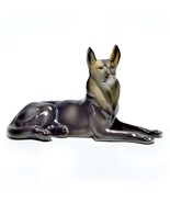 Hollohaza Dog Porcelain Hand-Painted Figurine, Vintage Collectible Gift,... - $79.00