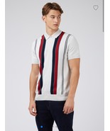 Medium Ben Sherman Men&#39;s All-Cotton Vertical Stripe Polo Shirt $109 BNWTS - $920.51 MXN
