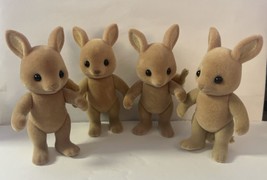 Calico Critters Bunny Rabbits Lot Of 4 Toy Figures Posable - £11.39 GBP