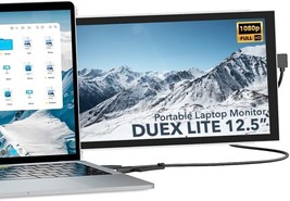 Mobile Pixels DUEX Lite 12.5&quot; 16:9 Full HD Portable Laptop LCD Monitor, White - £117.70 GBP