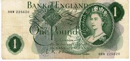 BANK OF ENGLAND ONE POUND NOTE.  Chief Cashier O'Brian    FREE SHIPPING - $7.84