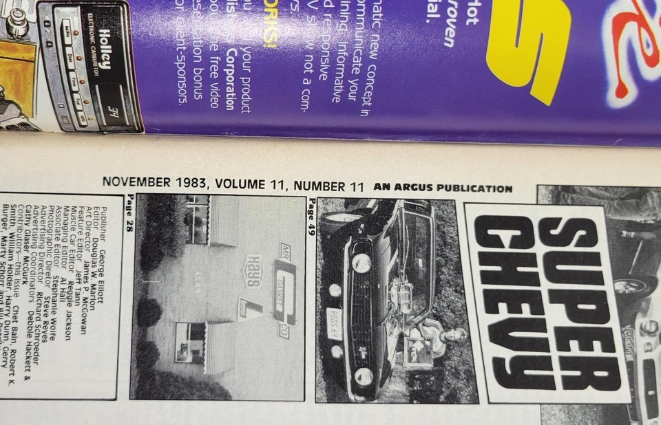 PV) Super Chevy Magazine November 1983 Volume 11, Issue 11 Camaro Corvette Item image 5