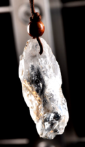 Satyaloka azeztulite  pendant with cotton cord  synergy 12 high frequenc... - $69.95