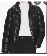 NWT Women&#39;s Snobbish Faux Leather Jacket  Coat Medium Figure Flattering ... - $35.15