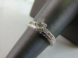 Womens Vintage Estate 14K White Gold Diamond Ring, 4.2g E3369 - £581.80 GBP
