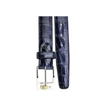 Men's Belvedere Genuine Alligator Belt Dressy Style 2008 Hand Made Navy Blue image 2
