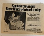 Making Of Snow White Tv Guide Print Ad Disney Channel TPA15 - $5.93