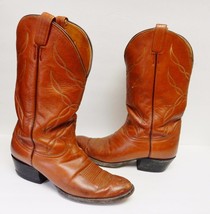 Tony Lama Black Label Western Cowboy Boots Leather #0526 Tan Usa 10 D Vintage - £62.34 GBP